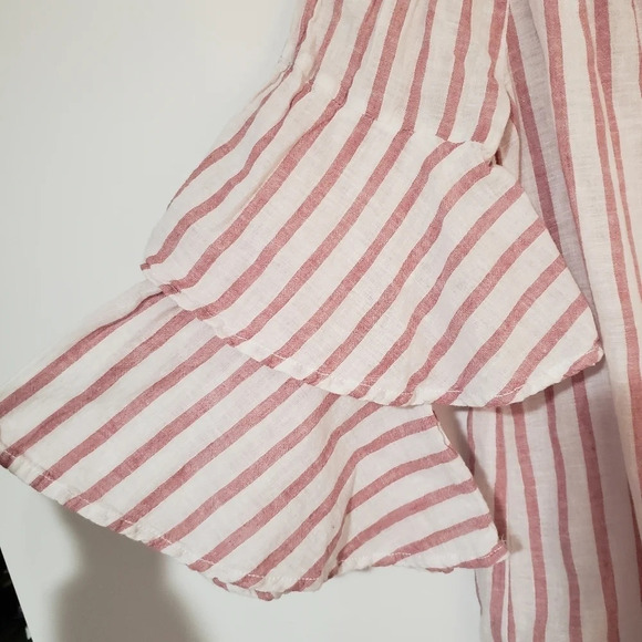 Beachlunchlounge Striped Ruffled Sleeve Top - Picture 3 of 6